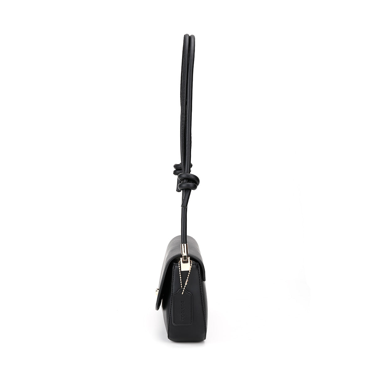 Denour Black Butterfly Baguette Bag