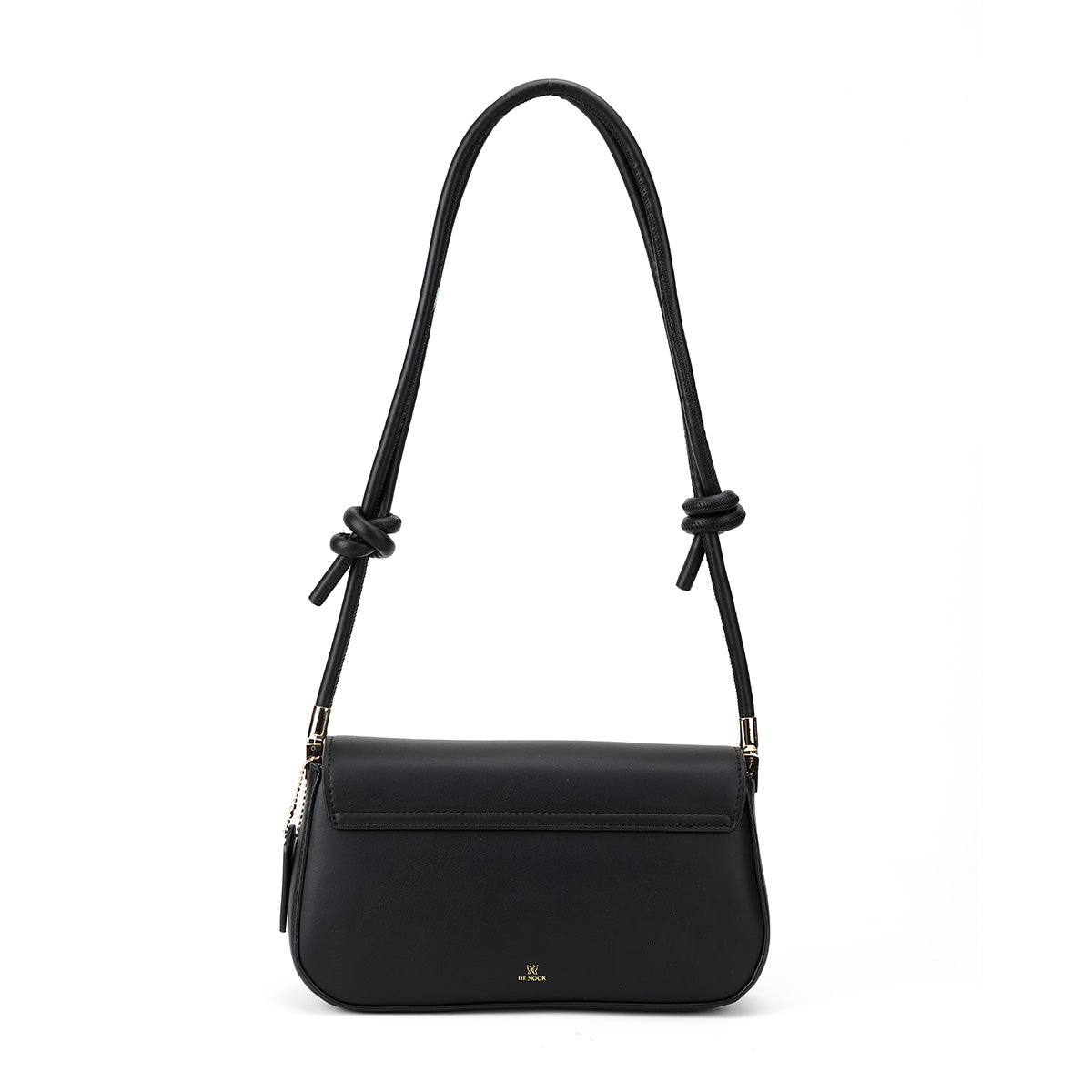 Denour Black Butterfly Baguette Bag