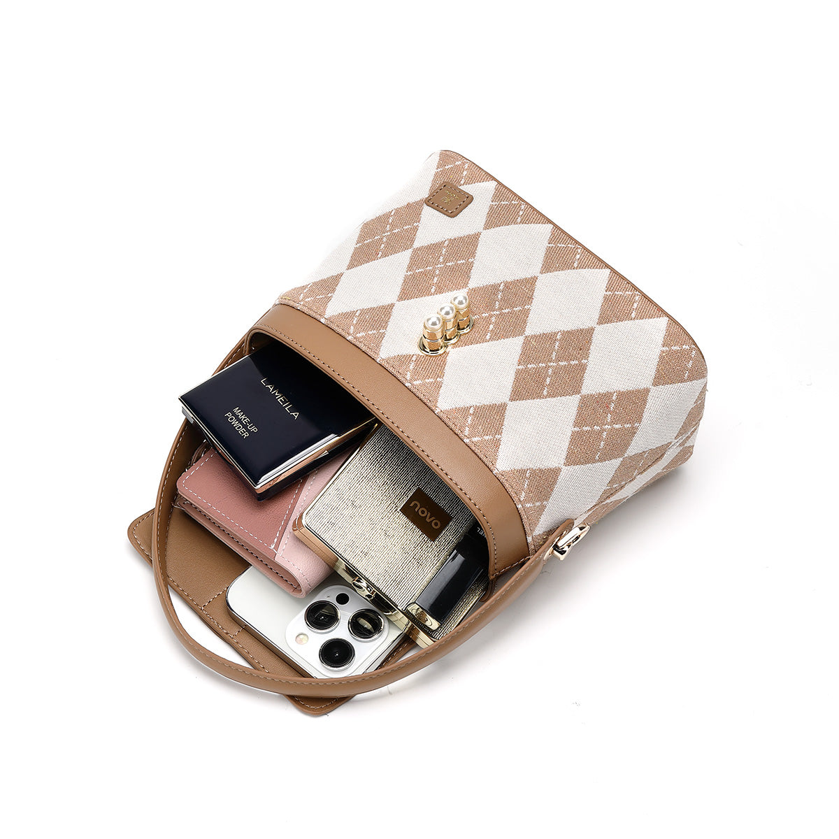 Denour Argyle Pearl Bucket Bag