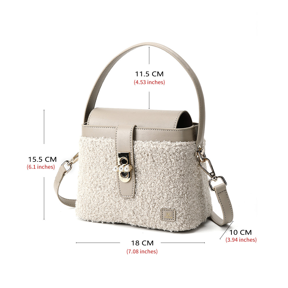 Denour Sherpa Pearl Bucket Bag