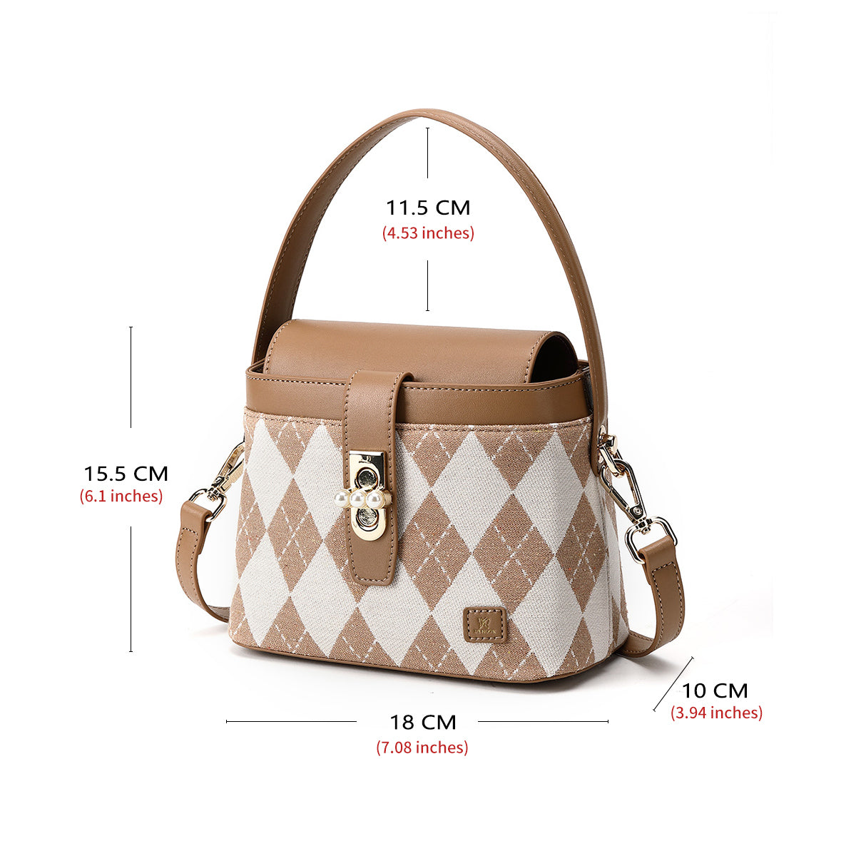 Denour Argyle Pearl Bucket Bag