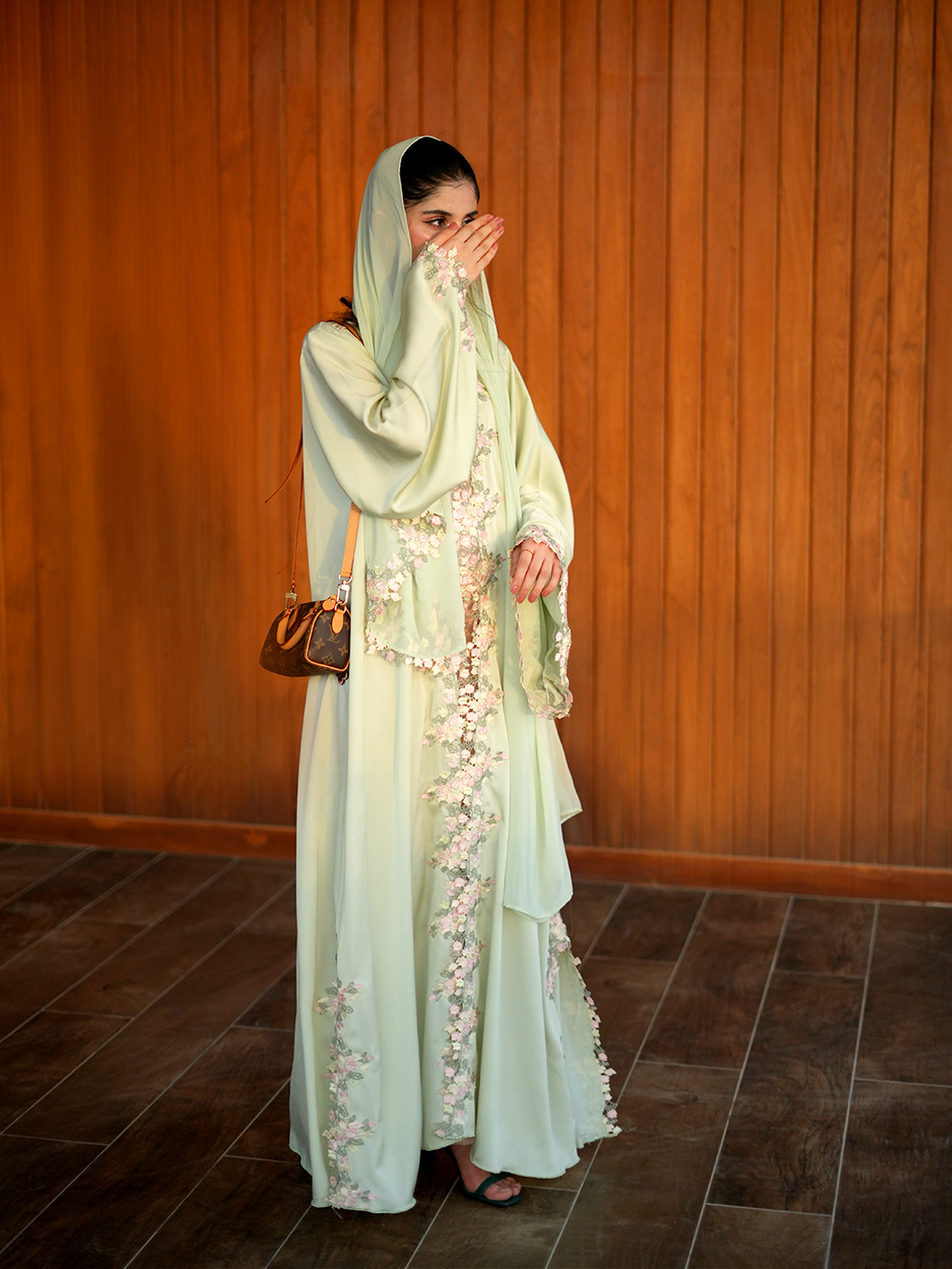 Mint Blossom – J’Nour Floral Abaya
