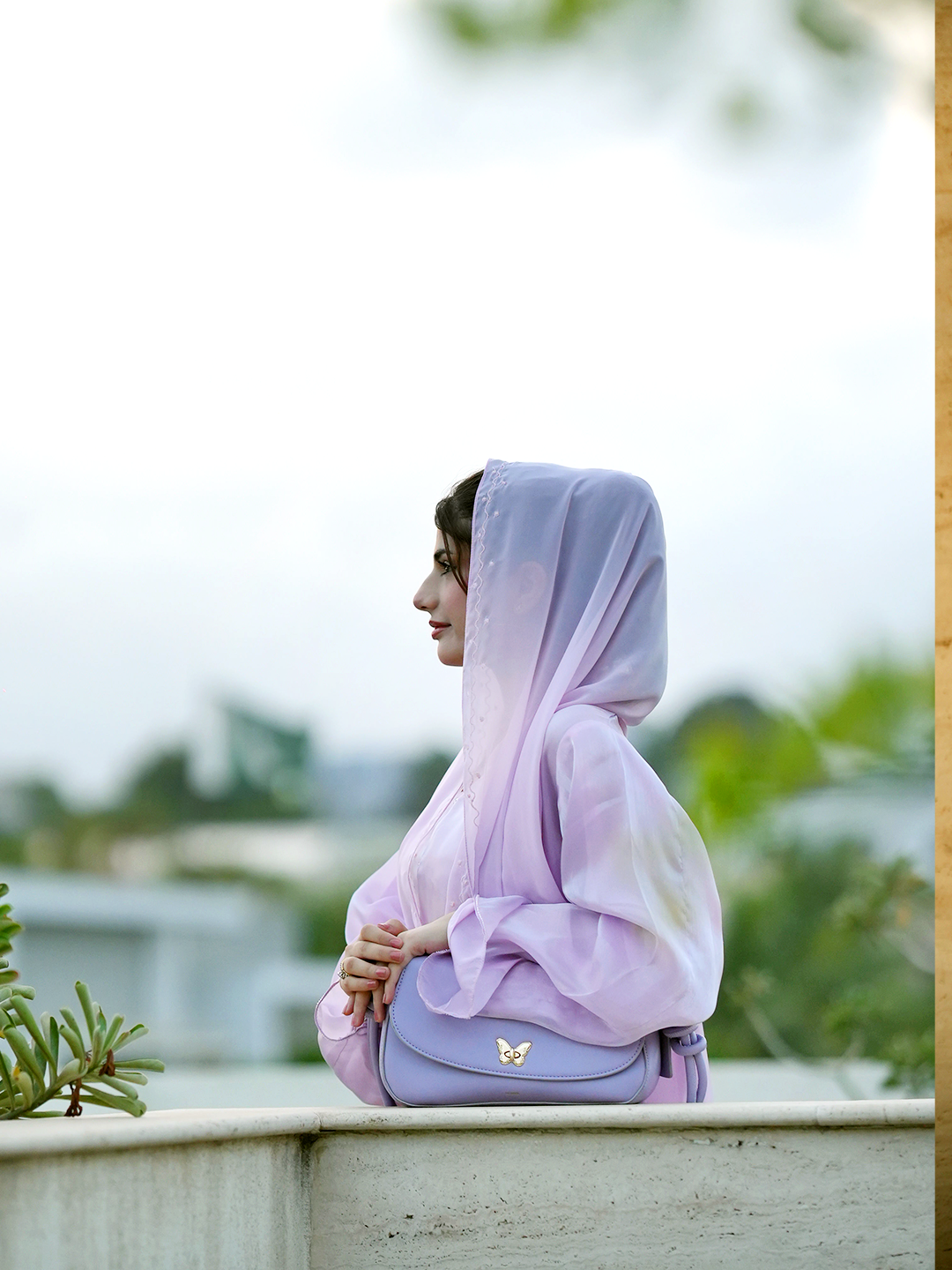 J’Nour Pastel Pink Satin Abaya