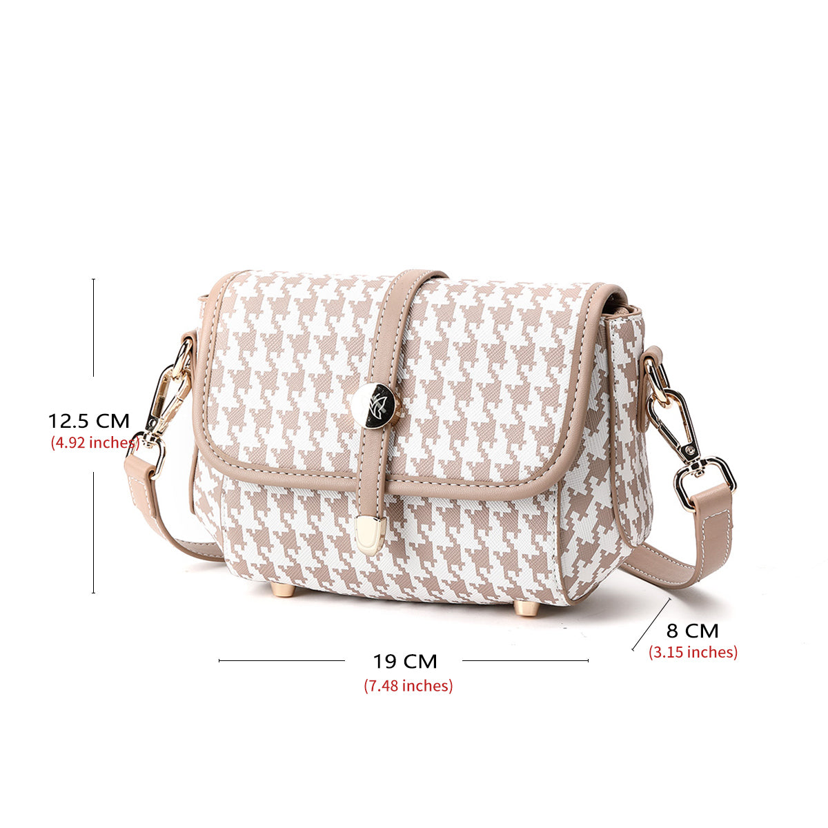 Denour Houndstooth Mini Satchel