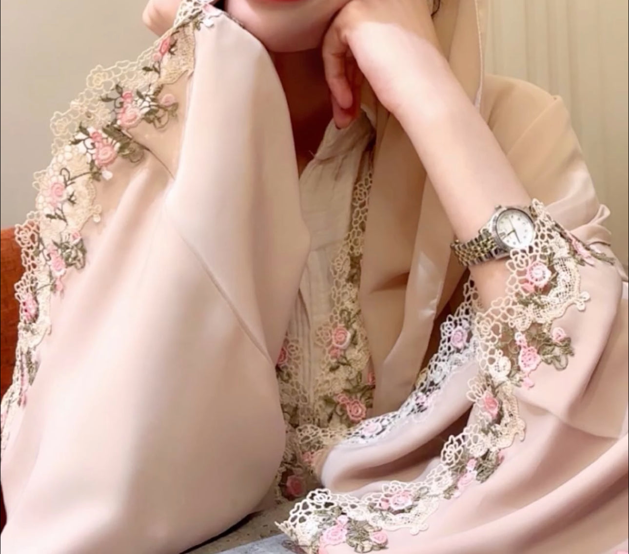 Blush Petal Dream – J’Nour Floral Abaya