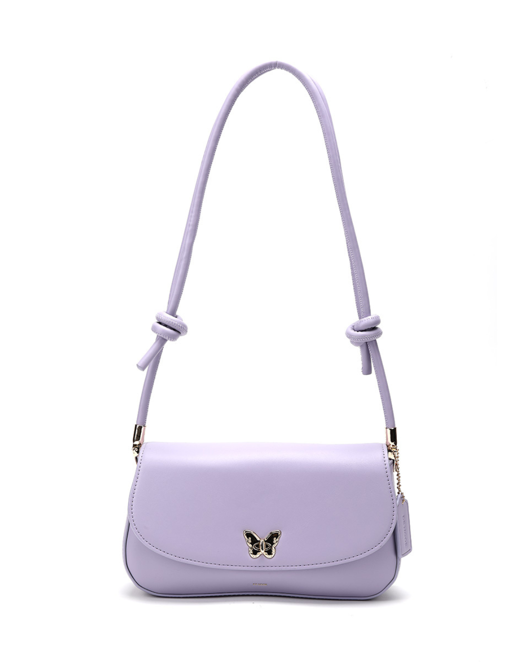 Denour Lavender Butterfly Baguette Bag