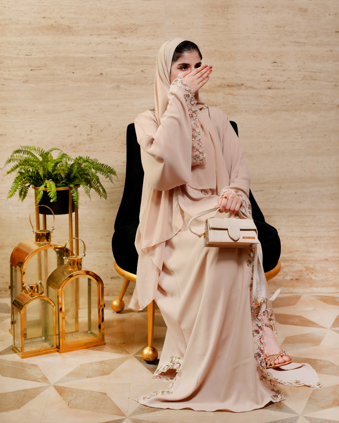 Blush Petal Dream – J’Nour Floral Abaya